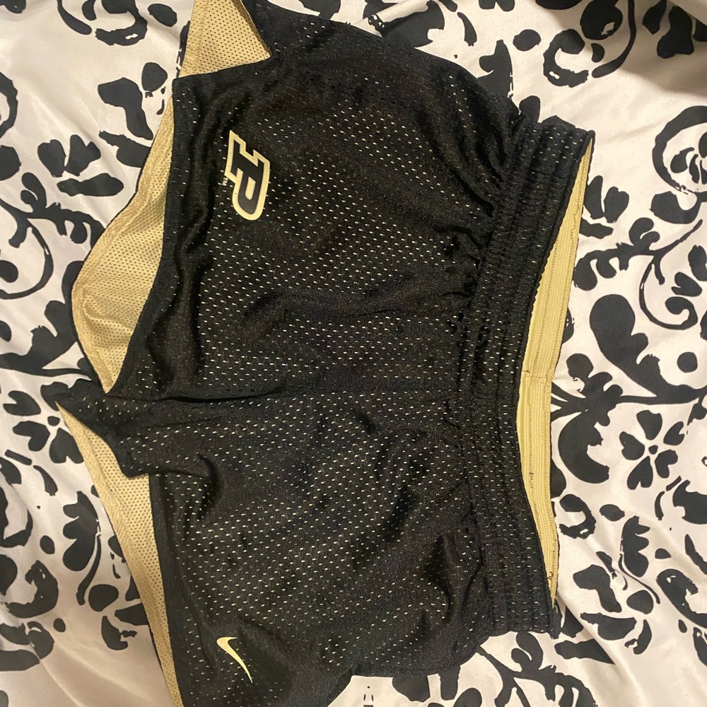 Nike Black and Gold Sports Shorts
